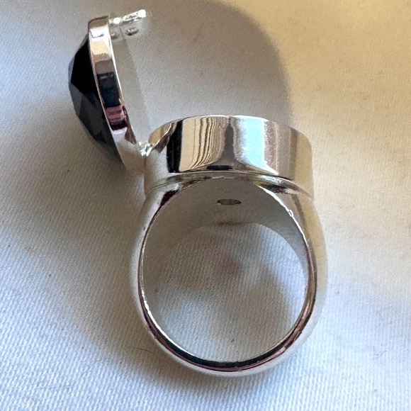 đź’‹ Elegant Silver and Black Sephora 2007 Anniversary Lip Gloss Cocktail Ringđź’‹ - Picture 14 of 16